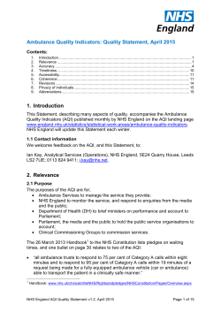 Ambulance Quality Indicators