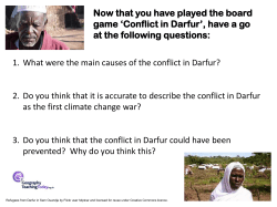 Darfur board game questions