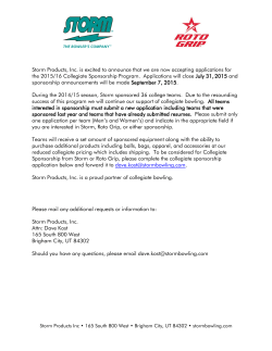 College Teams - Storm Bowling