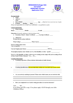 Kelloggs Cul Camps Assistant Coaches