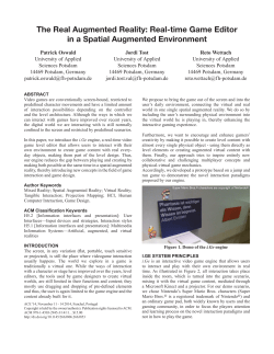 The Real Augmented Reality: Real-time Game Editor in a Spatial