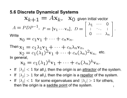 5.6 Discrete Dynamical Systems