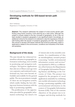 Developing methods for GIS-based terrain path planning