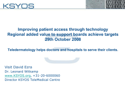 KSYOS TeleMedisch Centrum Waarom TeleDermatologie?