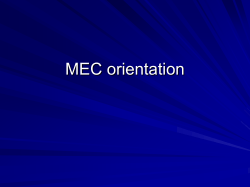 MEC orientation