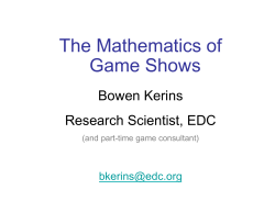 The Mathematics of Game Shows
