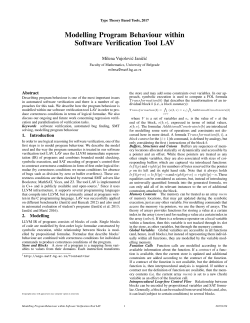 Modelling Program Behaviour within Software