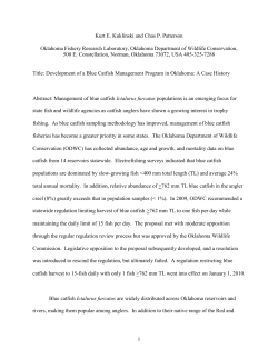 Evolution of Blue Catfish Regulations in Oklahoma - Fishing