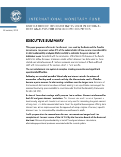 Unification of Discount Rates Used in External Debt