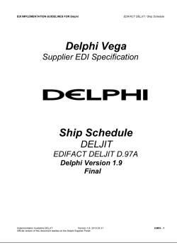 deljit - Delphi Supplier Portal