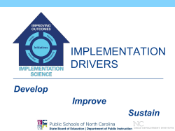implementation drivers - NCDPI Implementation Science