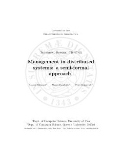 Management in distributed systems: a semi-formal approach