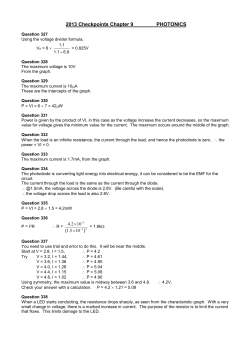 Checkpoints Solutions: Unit 3 Photonics