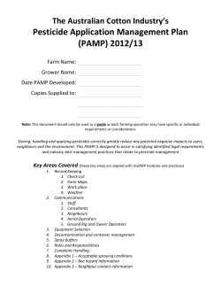 Spray Management Plan