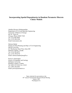 Incorporating Spatial Dependencies in Random Parameter Discrete