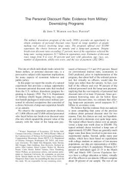 The Personal Discount Rate: Evidence from Military