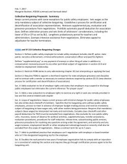 Collective Bargaining BIll Summary HSB 84 and SF 213