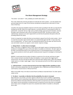 Fire alarm response strategy leaflet