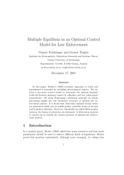 Multiple Equilibria in an Optimal Control Model for Law