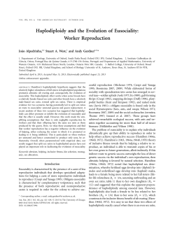 Haplodiploidy and the Evolution of Eusociality