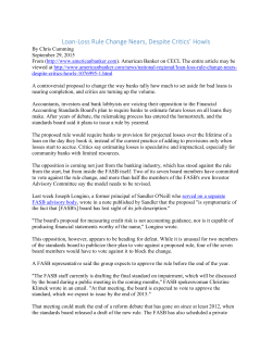 Loan-Loss Rule Change Nears, Despite Critics` Howls