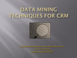 Data Mining Techniques in CRM - Lakewood Resource and Referral