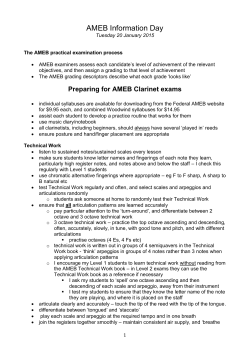 Preparing for AMEB Clarinet Exams