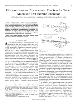 Efficient Boolean Characteristic Function for Timed Automatic Test