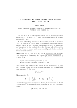 AN ELEMENTARY PROBLEM ON PRODUCTS OF TWO 2 &times; 2