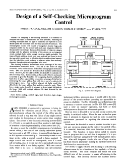 Design of a Self-Checking Microprogram Control