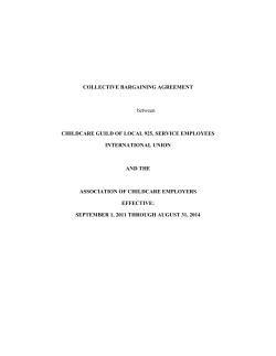 COLLECTIVE BARGAINING AGREEMENT