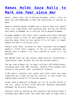 Hamas Holds Gaza Rally to Mark one Year since War