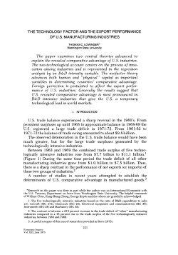 the technology factor and the export performance of us