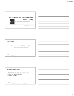 Medical Necessity when you submit claims Coding for &ldquo;qualifying