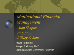 Multinational Financial Management Alan Shapiro J.Wiley