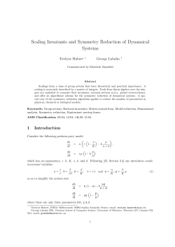Scaling Invariants and Symmetry Reduction of Dynamical Systems