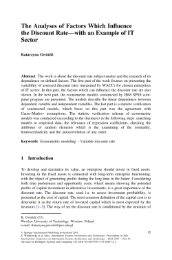 The Analyses of Factors Which Influence the Discount
