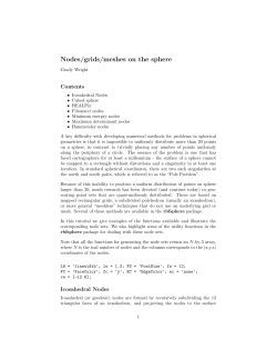 Nodes/grids/meshes on the sphere - Math