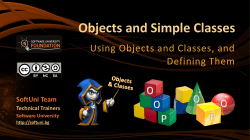 Objects and Classes