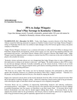 Don`t Play Scrooge to Kentucky Citizens