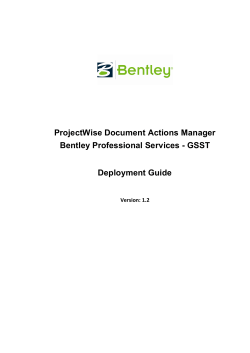 ProjectWise Document Actions Manager
