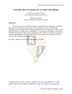 Economic effect of transparency on output and inflation