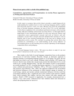 Contradictions, Appropriation, and Transformation