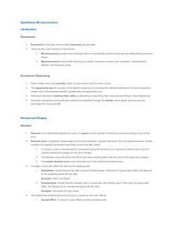 SparkNotes Microeconomics Introduction