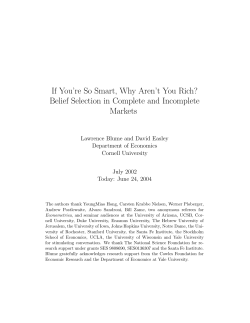 If You`re So Smart, Why Aren`t You Rich? Belief