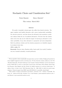 Stochastic Choice and Consideration Sets