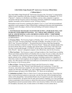 Official Rules - Little Debbie