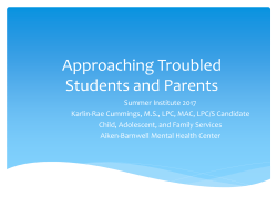 Approaching Troubled Students and Parents