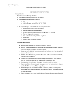 EMERGENCY RESPONSE GUIDLEINES HOSTAGE OR