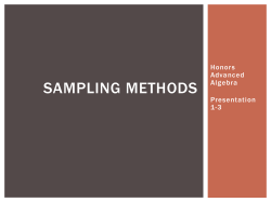 Sampling Methods
